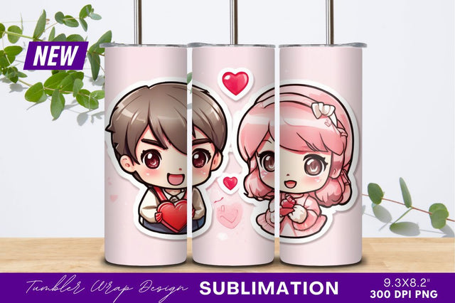 Cute couple holding hearts tumbler png Sublimation Regulrcrative 