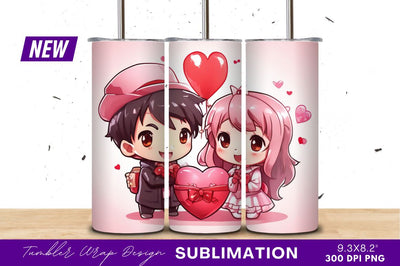 Cute couple valentines day tumbler png design Sublimation Regulrcrative 