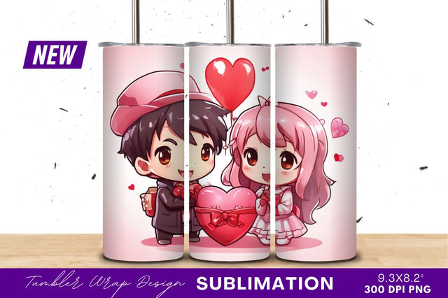 Cute couple valentines day tumbler png design Sublimation Regulrcrative 