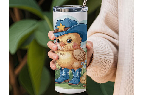 Cute Cowboy Chick 20oz Tumbler Wrap Sublimation DesignSVG 