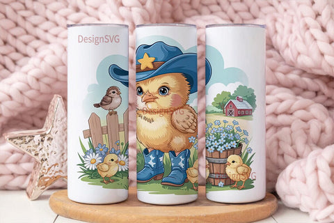 Cute Cowboy Chick 20oz Tumbler Wrap Sublimation DesignSVG 