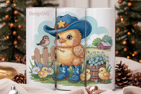 Cute Cowboy Chick 20oz Tumbler Wrap Sublimation DesignSVG 