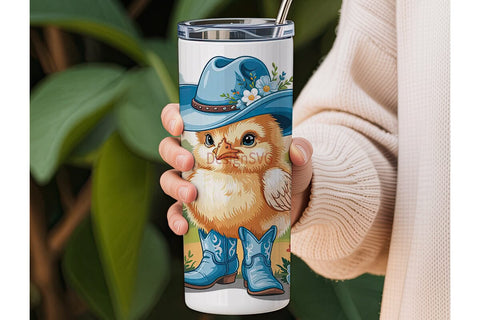 Cute Cowboy Chick 20oz Tumbler Wrap Sublimation DesignSVG 