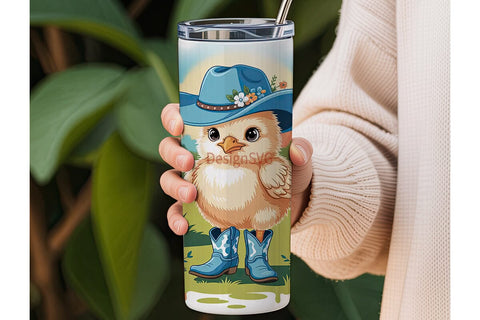 Cute Cowboy Chick 20oz Tumbler Wrap Sublimation DesignSVG 