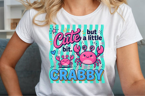 Cute Crab Funny Quote Summer PNG Sublimation designartist 