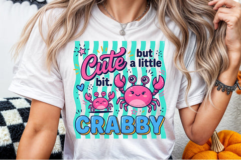 Cute Crab Funny Quote Summer PNG Sublimation designartist 