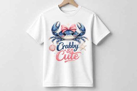Cute Crab PNG – Crab Sublimation PNG Digital Download SVG BillahCrafts 