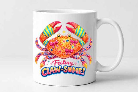 Cute Crab Sublimation PNG Coastal Animal Digital Download SVG BillahCrafts 