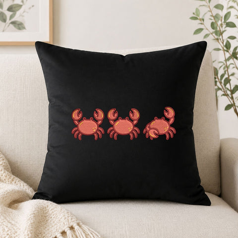 Cute Crab Trio Machine Embroidery Design – Coastal Ocean Sea Life Embroidery File Embroidery/Applique DESIGNS PatternFeed8 