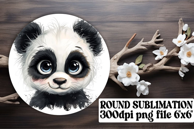 Cute Creatures Circle Keychains Set with Adorable Designs Sublimation afrosvg 