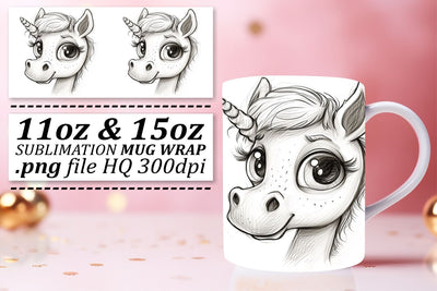 Cute Critters Carousel Mug Wrap - Sublimation 11oz Sublimation afrosvg 