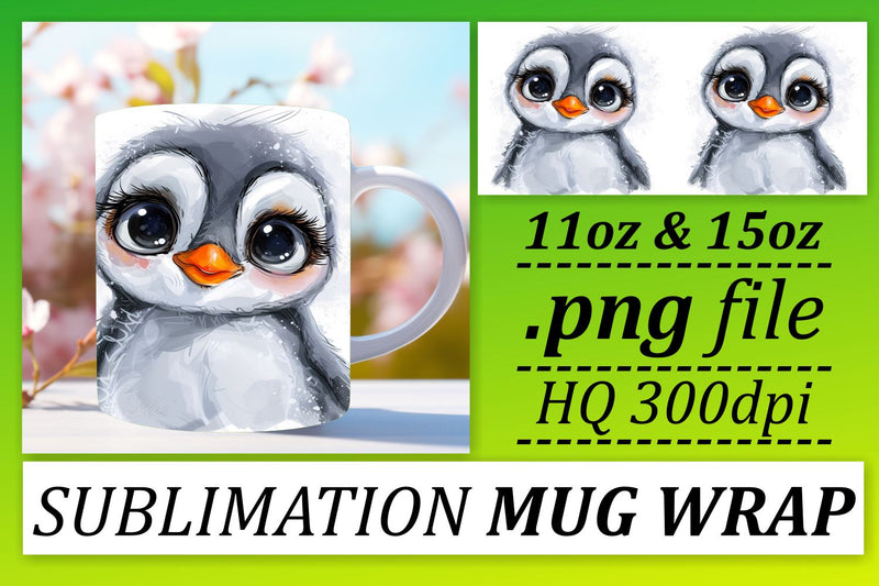 Cute Critters Watercolor Mug Wrap - Sublimation 11oz Sublimation afrosvg 