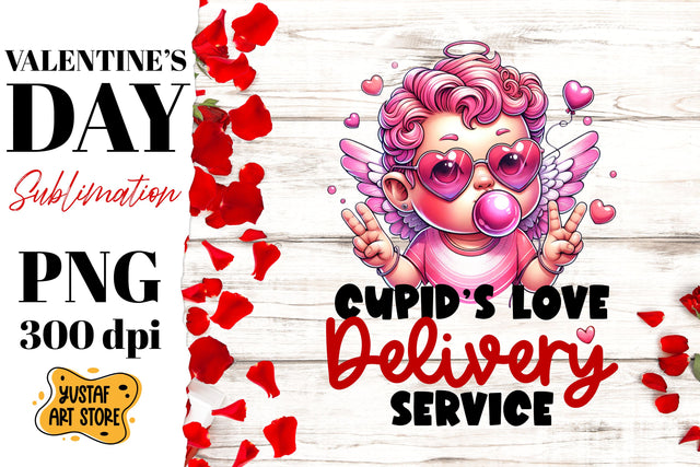 Cute cupid valentines day design Sublimation Yustaf Art Store 