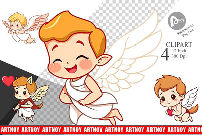 Cute Cupids Clipart Sublimation artnoy 