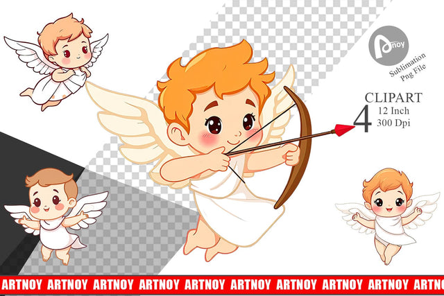 Cute Cupids Clipart Sublimation artnoy 