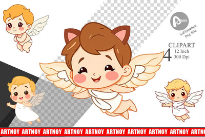 Cute Cupids Clipart Sublimation artnoy 