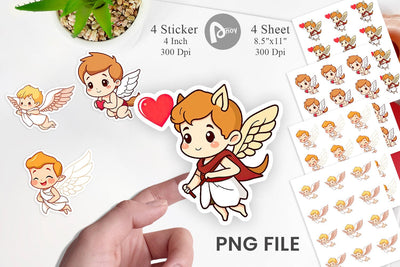 Cute Cupids Sticker Sublimation artnoy 