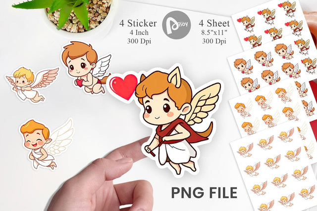 Cute Cupids Sticker Sublimation artnoy 