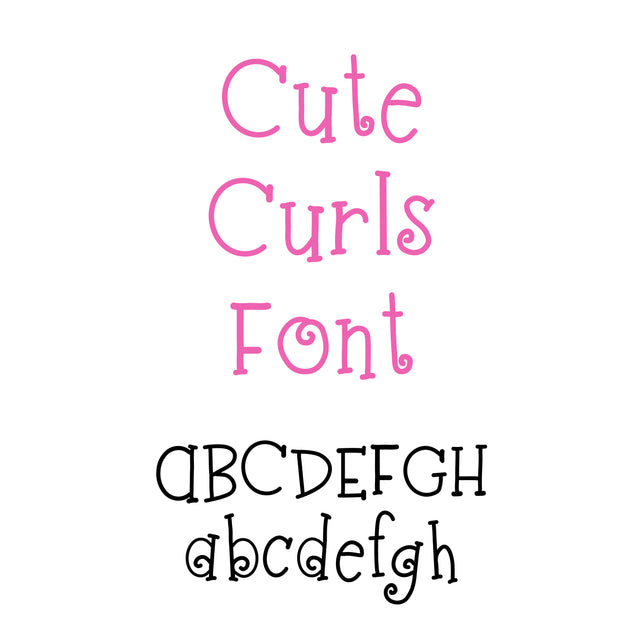 Cute Curls Font OTF, Fonts for Crafting, Handwritten Font Font Crafting With Brenna 