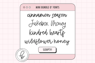 Cute Cursive Font Mini Bundle Font Beck McCormick 