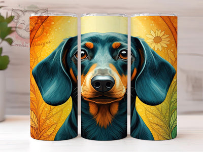 Cute Dachshund Dog Lover Tumbler Wrap, 20oz Tumbler Wrap, Dog Lover Gift, Dachshund Gift Idea, Personalized Dog Mug, Pet Owner Gift, Sublimation Tumbler Sublimation Lara' s Designs 