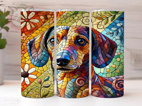 Cute Dachshund Dog Lover Tumbler Wrap, 20oz Tumbler Wrap, Dog Lover Gift, Dachshund Gift Idea, Personalized Dog Mug, Pet Owner Gift, Sublimation Tumbler Sublimation Lara' s Designs 