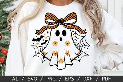 Cute Daisy Ghost SVG, Coquette Halloween SVG SVG SVG Studio 