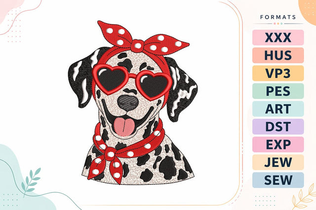 Cute Dalmatian Dog Embroidery Design For Machine Embroidery/Applique DESIGNS sg embroidery 