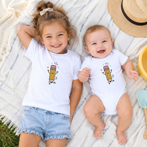 Cute Dancing Pencil Character Machine Embroidery Design – Back to School Pencil Embroidery File Embroidery/Applique DESIGNS PatternFeed8 