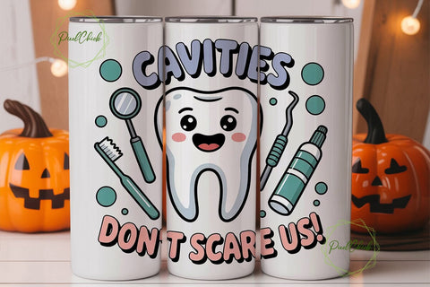 Cute Dental Tumbler Design Sublimation PixelChick 