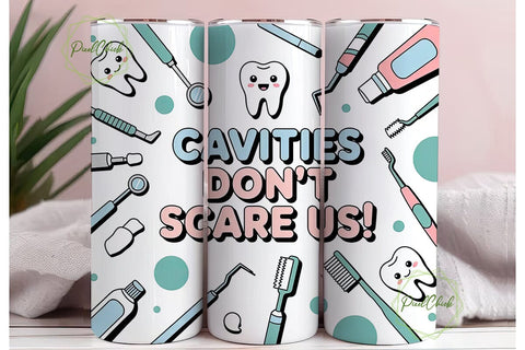 Cute Dental Tumbler Design Sublimation PixelChick 