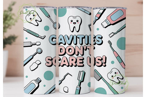 Cute Dental Tumbler Design Sublimation PixelChick 