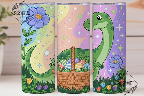 Cute Dino Easter Egg Hunt 20oz Tumbler Sublimation sassyprint 