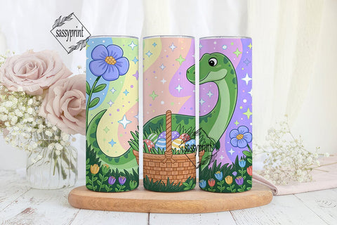 Cute Dino Easter Egg Hunt 20oz Tumbler Sublimation sassyprint 