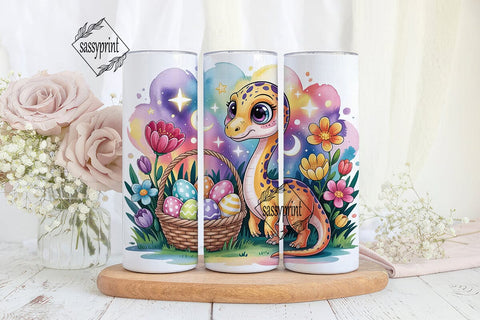Cute Dino Easter Eggs 20oz Tumbler Wrap Sublimation sassyprint 
