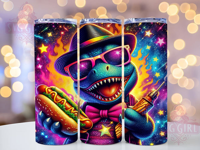 Cute Dinosaur 20oz Tumbler Wrap Sublimation Design, Straight Tapered Tumbler Wrap, T Rex Dinosaur Tumbler Png, Instant Digital Download Sublimation SvggirlplusArt 