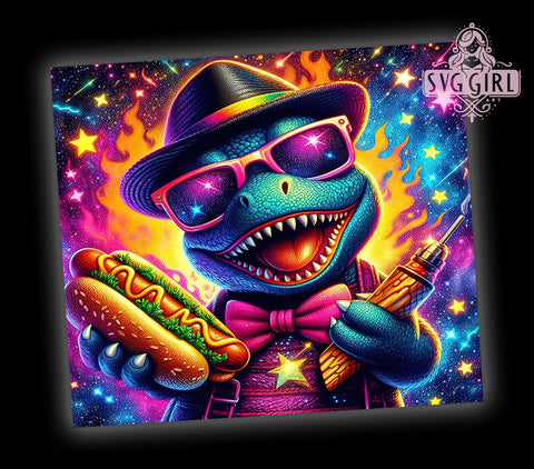 Cute Dinosaur 20oz Tumbler Wrap Sublimation Design, Straight Tapered Tumbler Wrap, T Rex Dinosaur Tumbler Png, Instant Digital Download Sublimation SvggirlplusArt 