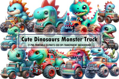 Cute Dinosaurs Monster Truck Sublimation Sublimation designartist 