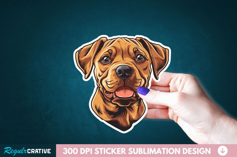 Cute Dog Face Sticker Clipart Sublimation Regulrcrative 