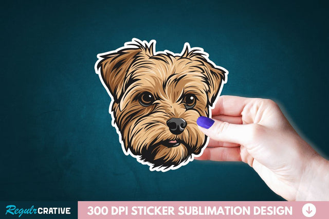 Cute Dog Face Sticker Clipart Sublimation Regulrcrative 