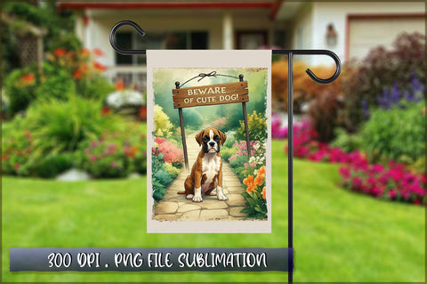 Cute Dog Garden Flag Sublimation Bundle Sublimation Shetara Begum 