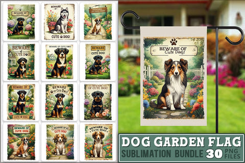 Cute Dog Garden Flag Sublimation Bundle Sublimation Shetara Begum 