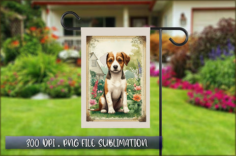 Cute Dog Garden Flag Sublimation Bundle Sublimation Shetara Begum 
