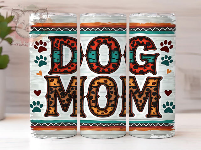 Cute Dog Mom 20oz Tumbler, Pet Lover Gift, 20oz Sublimation Wrap, Dog Lover Tumbler, Cute Dog Mom Design, Gifts for Dog Mom, Dog-Themed Tumbler Sublimation Lara' s Designs 