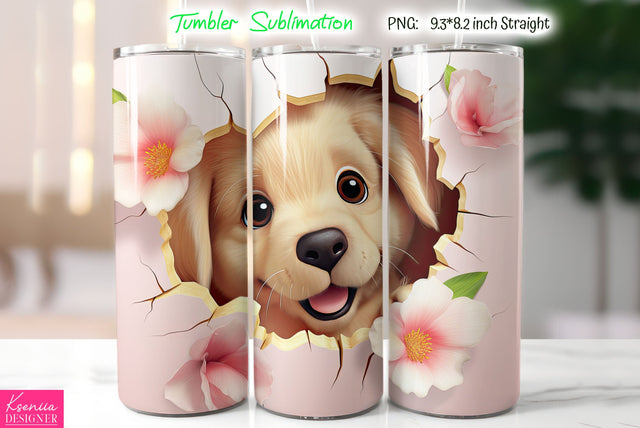Cute Dog Tumbler Sublimation Sublimation Kseniia designer 