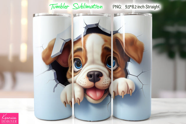 Cute Dog Tumbler Sublimation Sublimation Kseniia designer 