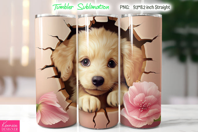 Cute Dog Tumbler Sublimation Sublimation Kseniia designer 