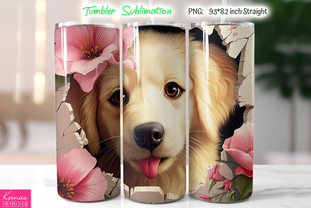 Cute Dog Tumbler Sublimation Sublimation Kseniia designer 