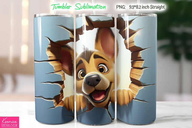 Cute Dog Tumbler Sublimation Sublimation Kseniia designer 