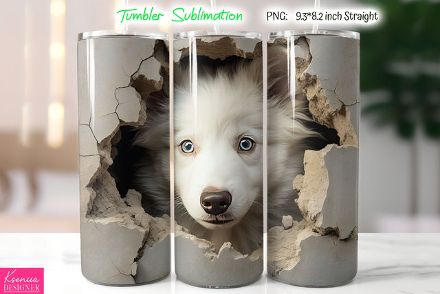 Cute Dog Tumbler Sublimation Sublimation Kseniia designer 